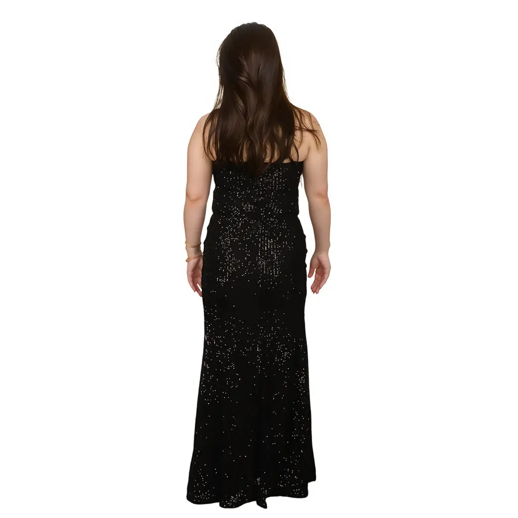2025 Europe and the United States New Plain Color Sequin Women's Long Dress Slit Slim Sleeveless Sexy Evening Dress (5).jpg