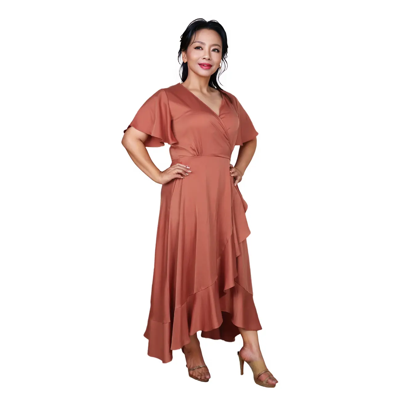 A custom-made V-neck dress 1.jpg