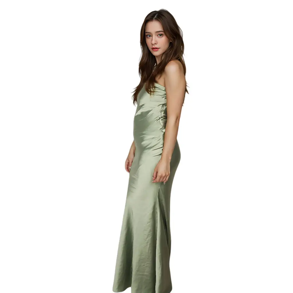 Elegant Sleeveless One-Shoulder Satin Gown Light Green Crystallized Corset Evening Dress (2).jpg