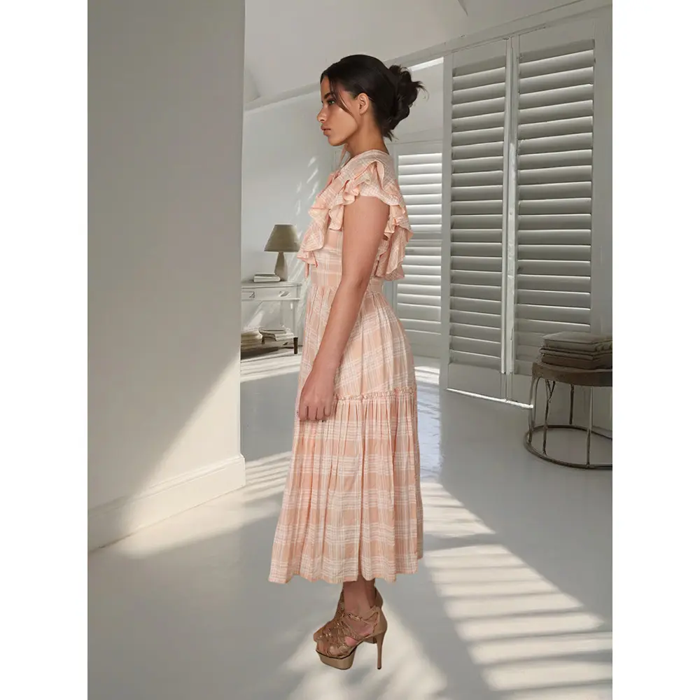 Elegant Custom Petal Sleeve Print Maxi Dress 2.jpg