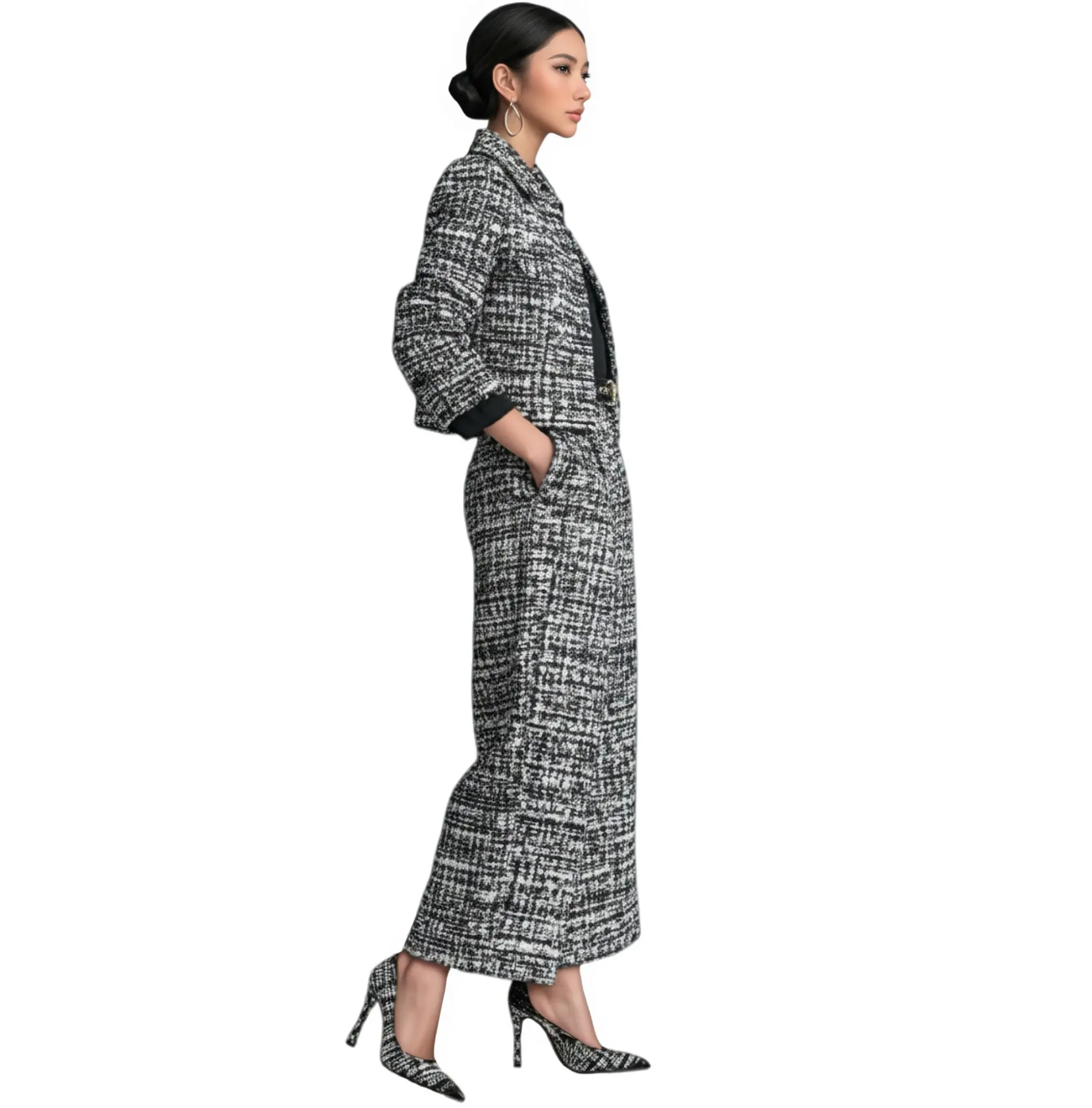 2025 Cross-Border European and American New Style Lapel Slim Fit Women's Clothing European and American Style Long Sleeve Short Jacke (3).jpg